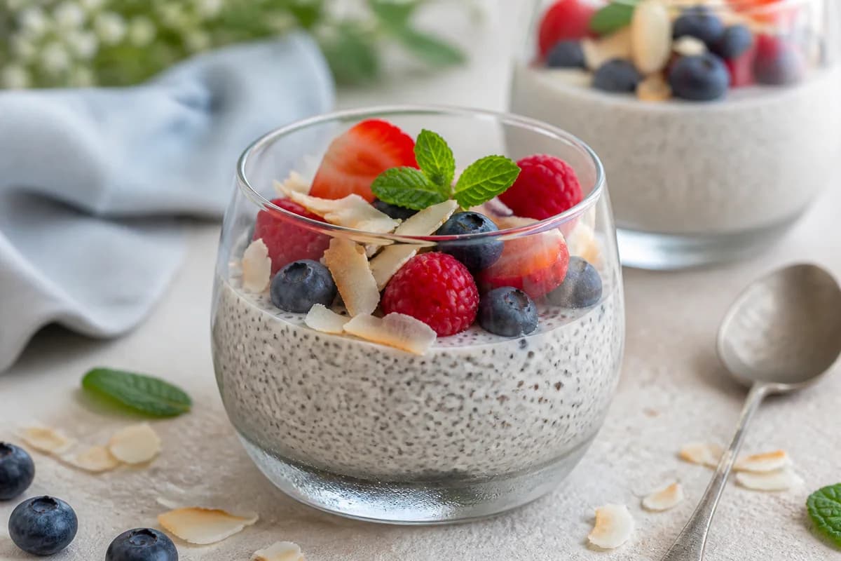 Budín de chía y coco sin azúcar