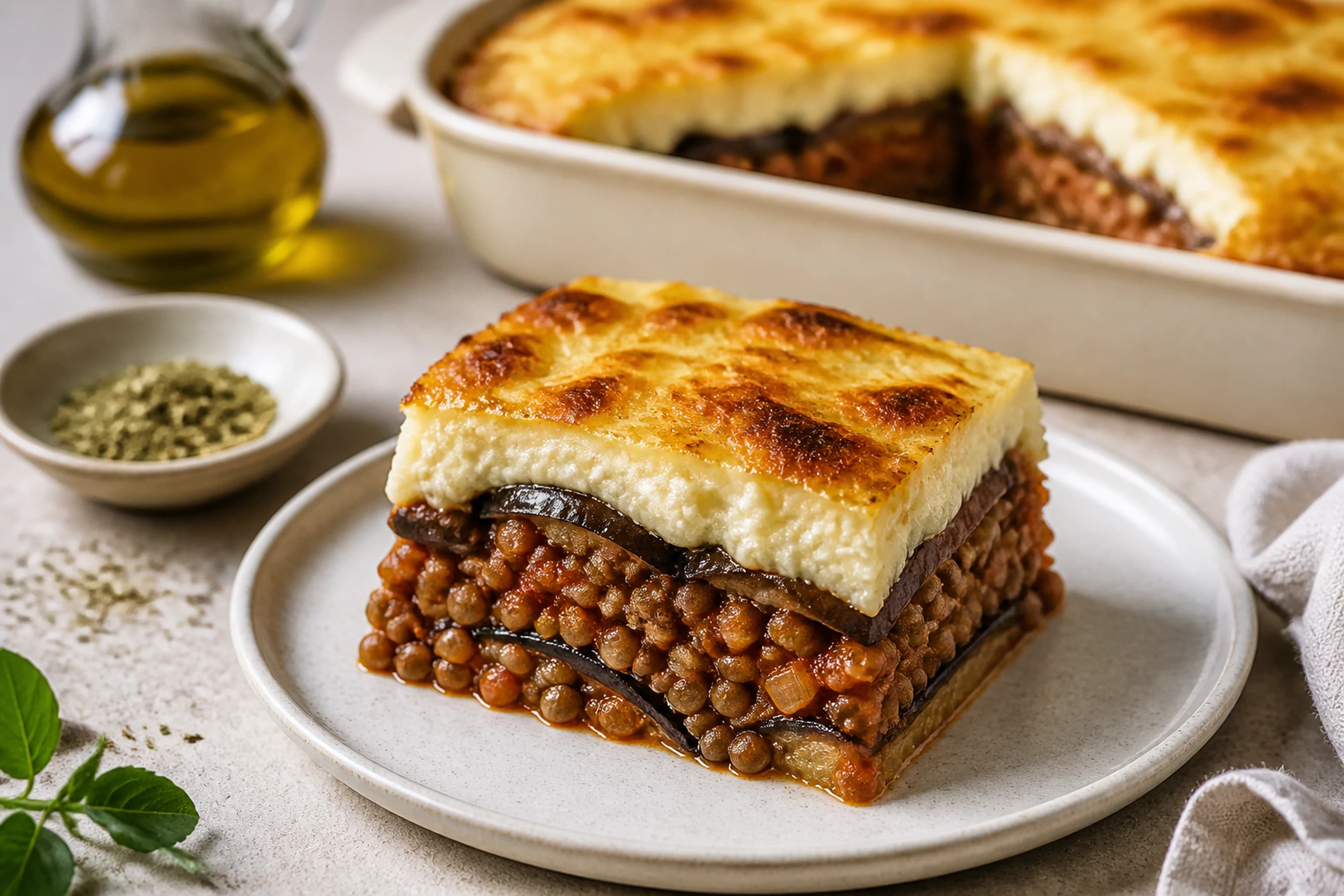 Moussaka de Berenjena y Lenteja
